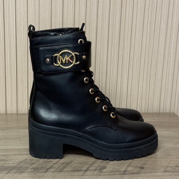 MICHAEL Michael Kors Rory Leather Combat Boot Women’s Size 8.5 - Picture 2 of 12